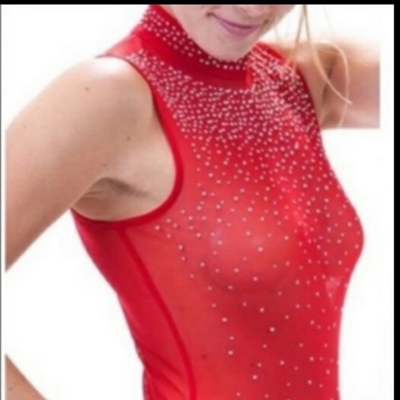 Sheer Rhinestones Turtleneck Bodysuit - Picture 6 of 11